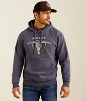 Ariat Southwestern Longhorn Long Sleeve Brushed Fleece Hoodie