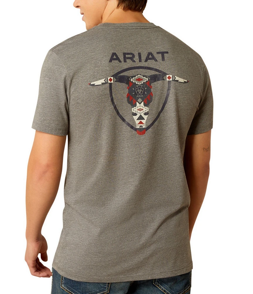 Ariat Southwestern Longhorn Short Sleeve Graphic T-Shirt