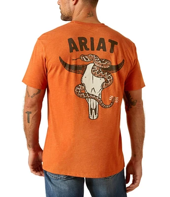 Ariat Steer Skull/Rattlesnake Short Sleeve Graphic T-Shirt