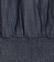 Ariat Stellar Smocked Ruffle Tiered Chambray Dress