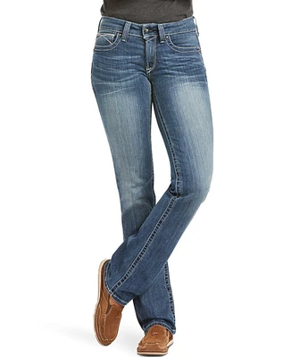 Ariat Stretch Denim Mid Rise Straight Leg Jean