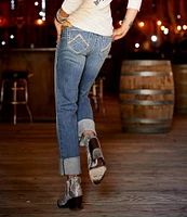 Ariat Stretch Denim Mid Rise Straight Leg Jeans