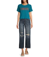Ariat Ultra High Rise Tomboy Distressed Straight Jeans