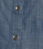 Ariat Vacation Chambray Camp Point Collar Short Sleeve Front Button Shirt