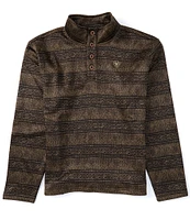 Ariat Wesley Henley Neck Long Sleeve Patterned Sweater