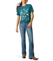 Ariat Western Sketch-Pad Graphic Crew Neck Short Sleeve Tee