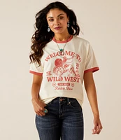 Ariat Wild West Show Crew Neck Short Sleeve Contrast Trim T-Shirt