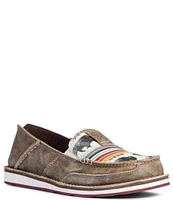 Ariat Women's Cruiser Leather Buffalo Print Slip-Ons