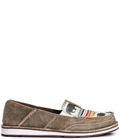 Ariat Women's Cruiser Leather Buffalo Print Slip-Ons