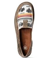 Ariat Women's Cruiser Leather Buffalo Print Slip-Ons