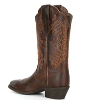 Ariat Women's Heritage Leather R Toe Stretch Fit Western Boots