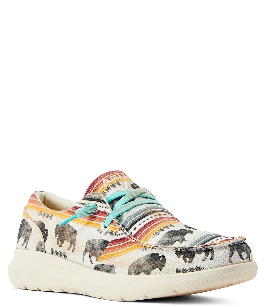 Ariat Women's Hilo Buffalo Print Fabric Slip-On Sneakers