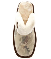 Ariat Women's Jackie Square Toe Faux Fur Glitter Suede Camo Slippers