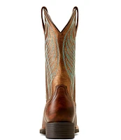 Ariat Women's Round Up Leather Square Toe Western Mid Boots