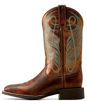 Ariat Women's Round Up Leather Square Toe Western Mid Boots