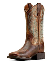 Ariat Women's Round Up Leather Square Toe Western Mid Boots