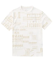 Armani Exchange Allover Graphic Logo Short Sleeve T-Shirt