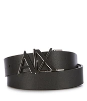 Armani Exchange AX Buckle 1.2#double; Reversible Leather Belt