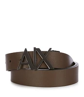 Armani Exchange AX Buckle 1.2#double; Reversible Leather Belt