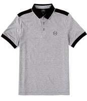 Armani Exchange Contrasting Color Short Sleeve Polo Shirt