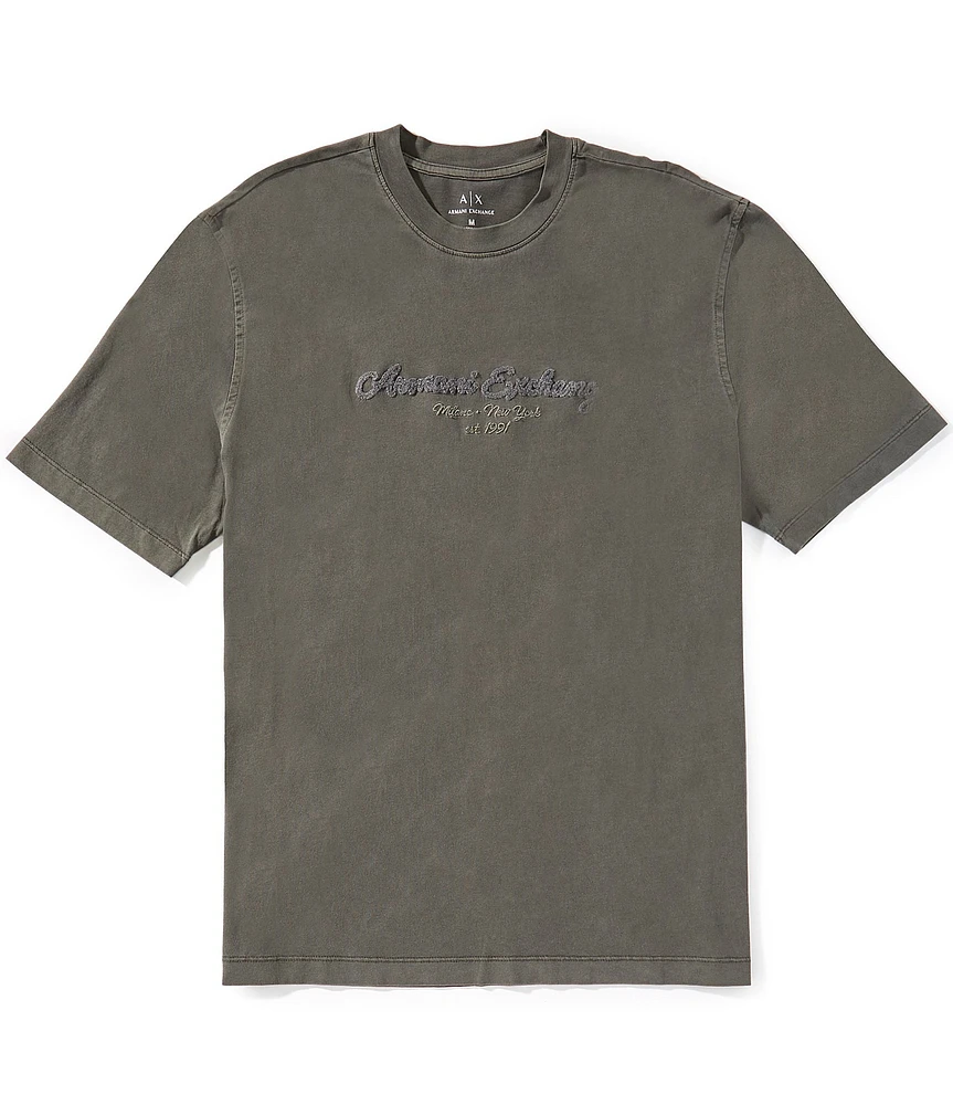 Armani Exchange Cursive Chest Logo Short Sleeve T-Shirt