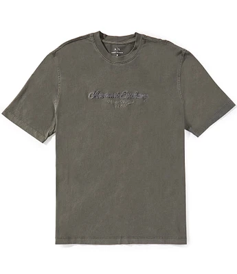 Armani Exchange Cursive Chest Logo Short Sleeve T-Shirt
