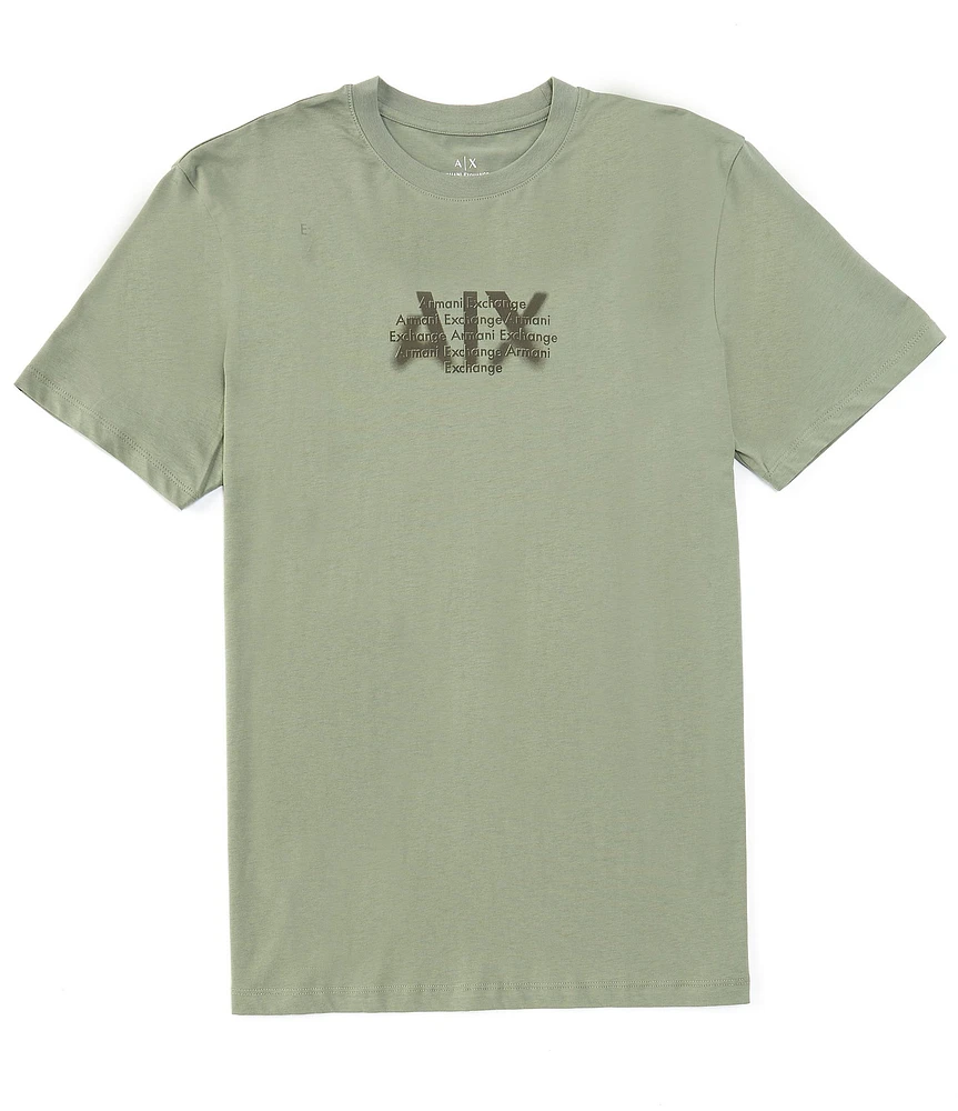 Armani Exchange Distorted Logo Short Sleeve T-Shirt