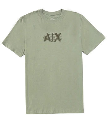 Armani Exchange Distorted Logo Short Sleeve T-Shirt