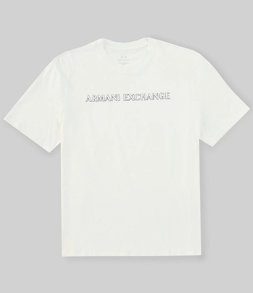 Armani Exchange Flocked Chest Logo Short Sleeve T-Shirt