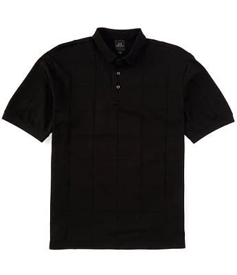 Armani Exchange Grid Short Sleeve Polo Shirt