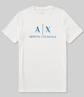 Armani Exchange Slim-Fit Iridescent Corporate Logo Short Sleeve T-Shirt