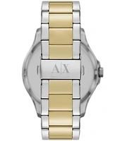 Armani Exchange Men's 46mm Hampton Three-Hand Date Two-Tone Stainless Steel Watch