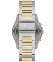 Armani Exchange Men's Banks Chronograph Two-Tone Stainless Steel Watch and Bracelet Set