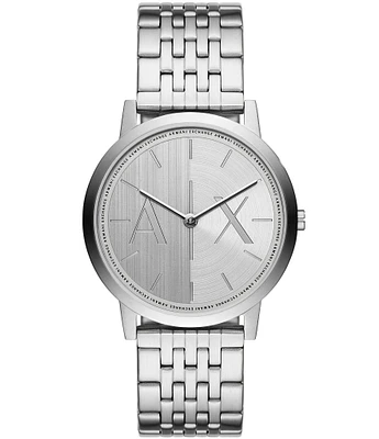 Armani Exchange Men's Dale Rd. Two-Hand Stainless Steel Bracelet Watch