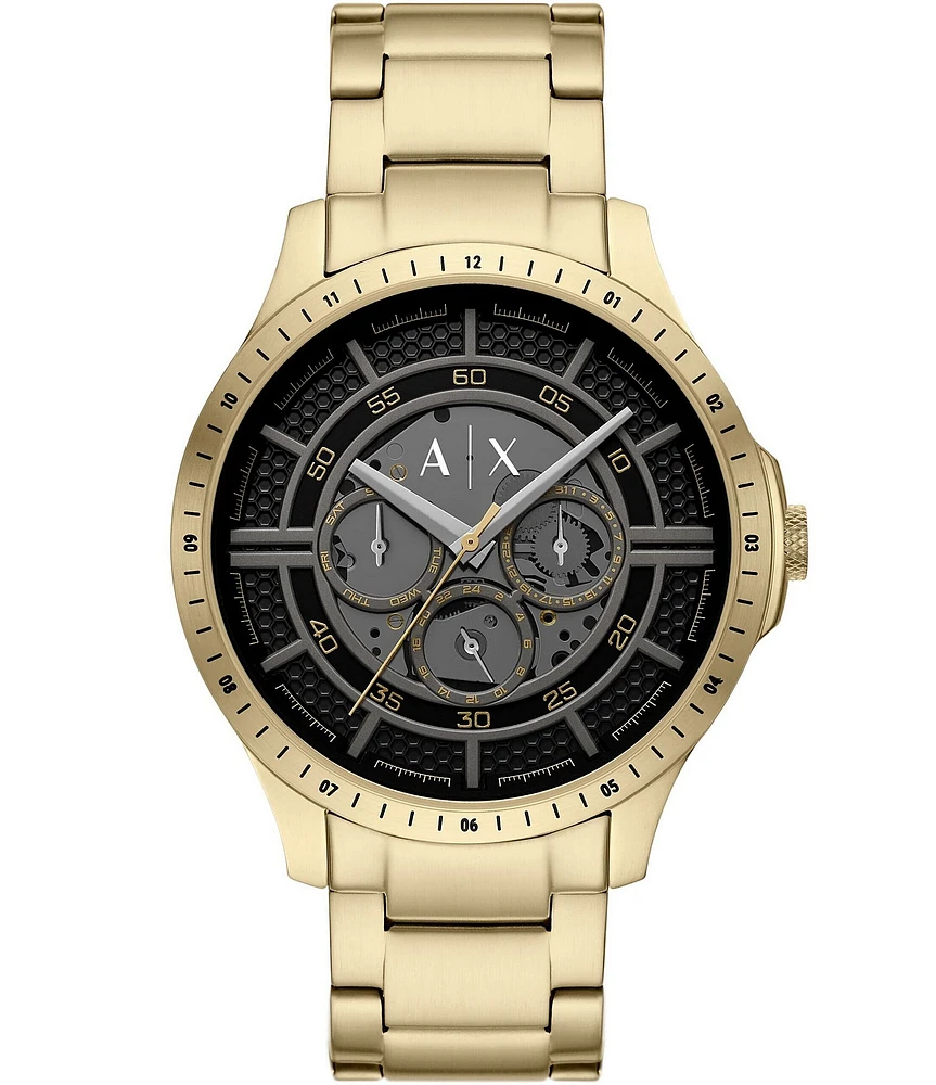 Armani Exchange Men's Hampton Rd. Chronograph Gold Tone Stainless Steel Watch