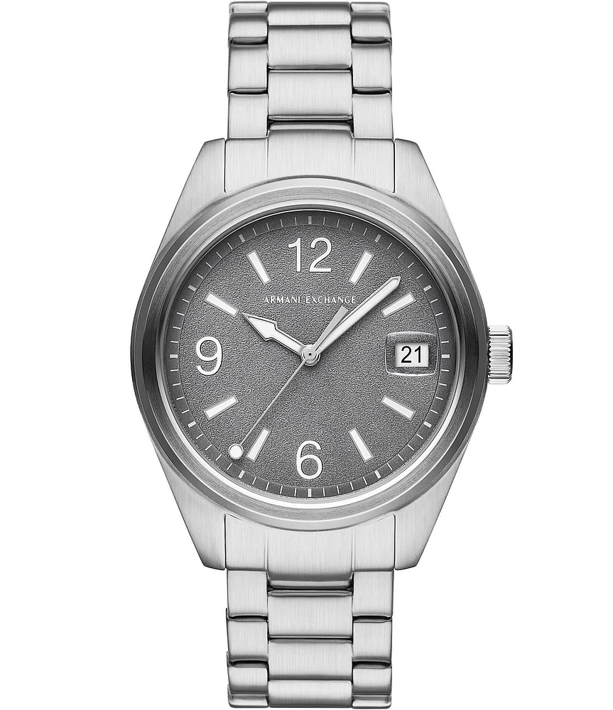 Armani Exchange Men's Kili Rd. Three Hand Stainless Steel Bracelet Analog Watch