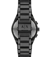 Armani Exchange Men's Rafael Chronograph Black-Tone Stainless Steel Bracelet Watch