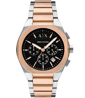 Armani Exchange Men's Rafael Chronograph Two-Tone Stainless Steel Bracelet Watch