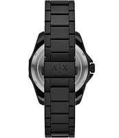 Armani Exchange Men's Spencer Rd. Three Hand Black Tone Stainless Steel Watch