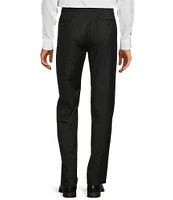 Armani Exchange Modern Fit Flat Front Solid Dress Pants