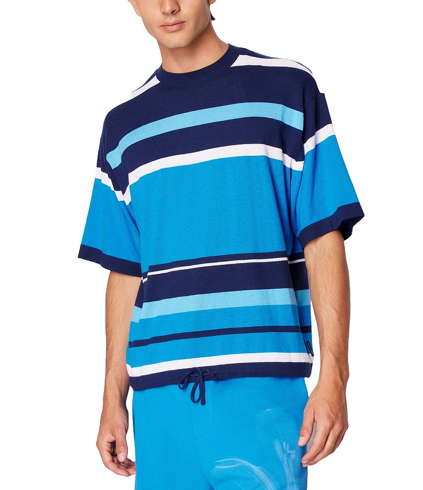 Armani Exchange Oversized Stripe Short Sleeve T-Shirt