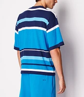 Armani Exchange Oversized Stripe Short Sleeve T-Shirt