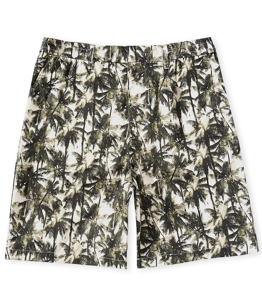 Armani Exchange Palm Print 9#double; Inseam Shorts
