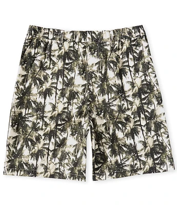 Armani Exchange Palm Print 9#double; Inseam Shorts