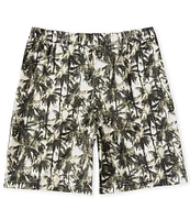Armani Exchange Palm Print 9#double; Inseam Shorts