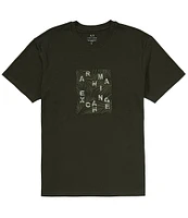 Armani Exchange Palm Tree Box Logo Short Sleeve T-Shirt