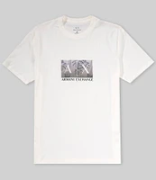 Armani Exchange Palm Tree Chest Logo Short Sleeve T-Shirt