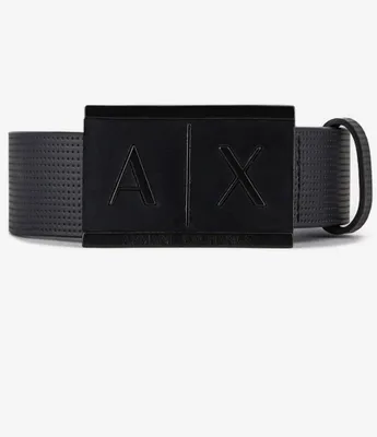 Armani Exchange Perfect Rectangular 1.4#double; Buckle Belt