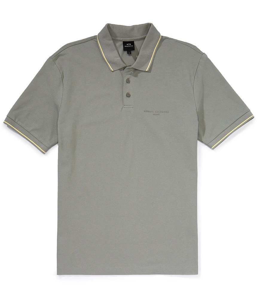 Armani Exchange Pique Short Sleeve Polo Shirt