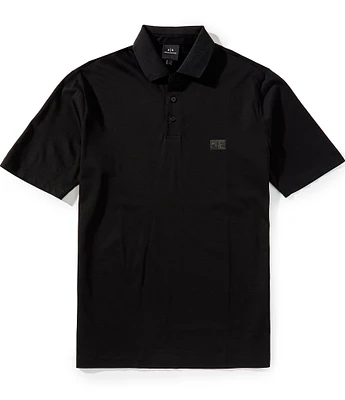 Armani Exchange PU Box Chest Logo Short Sleeve Polo Shirt